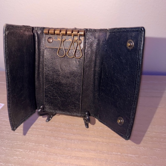 Balenciaga Classic Moto Leather Wallet Black w Antique Brass Hardware - Picture 3 of 10